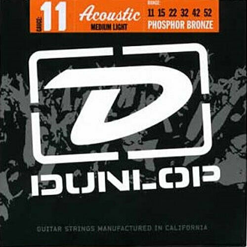 Dunlop Acoustic Guitar Strings 11-52 Phosphor Bronze Medium-Light