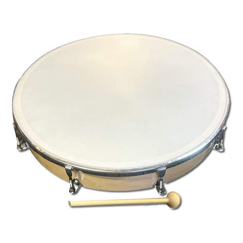 Peace 12" Handheld Tambour Drum with Wooden Beater and Tune Key