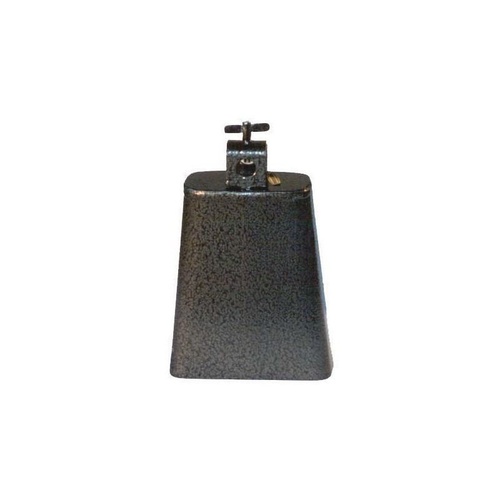 POWERBEAT Cowbell 5 and half Inch Steel Black Pewter Finish Thumbscrew Mount