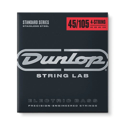 Jim Dunlop DBS45105 Stainless Steel Medium Long Scale Bass Guitar String Set .045-.105