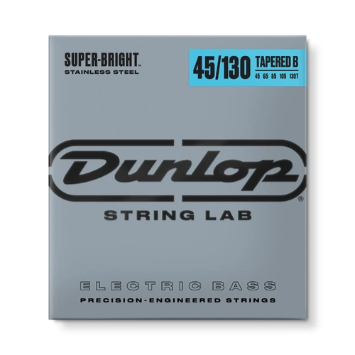 Jim Dunlop Dunlop 45-130 Super Bright Stainless Steel Tapered Bass Strings 5-String Set