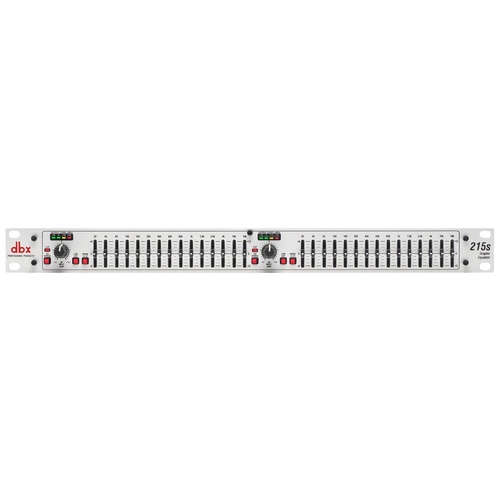 dbx 215S Dual 15-Band Graphic Equalizer - Pro Audio EQ for Touring & Studios, 2/3-Octave Control, Rugged Reliability, Exceptional Sound