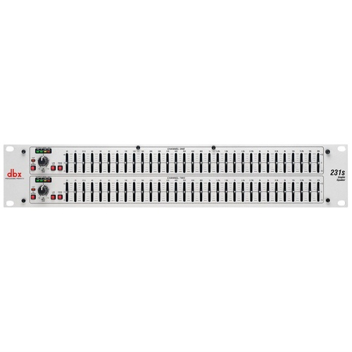 dbx 231S Dual 31-Band Graphic Equalizer - Pro Audio EQ for Touring & Studios, 1/3-Octave Control, Rugged Reliability