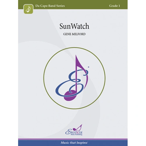 SunWatch Concert Band Sheet Music Grade 1 by Milford Gene