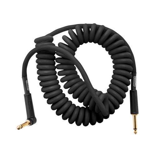 MXR 15ft Black Coil Instrument Cable - Right Angle to Straight