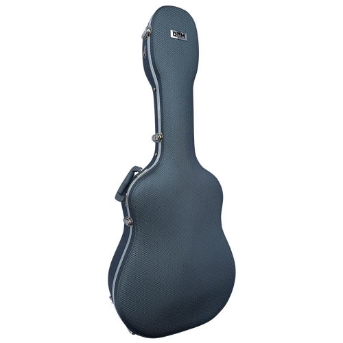 DCM AC2C Deluxe Acoustic Dreadnought Guitar Case - Slate Blue ABS/Fibre, Plush Lining, Chrome Hardware