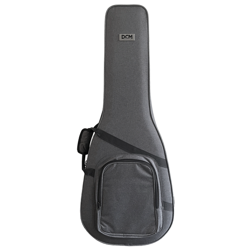 DCM Premium Lightweight Polyfoam Classical Guitar Case - Grey Nylon Cover, Black Plush Velvet, 1 Pocket, 2 Shoulder Straps