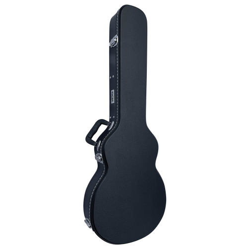 DCM WLP1 Wood Electric Guitar Case with Black Plush Lining and Chrome Hardware