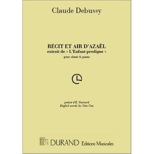 Debussy - Recit Et Air Dazeal Baritone/Piano (Softcover Book)