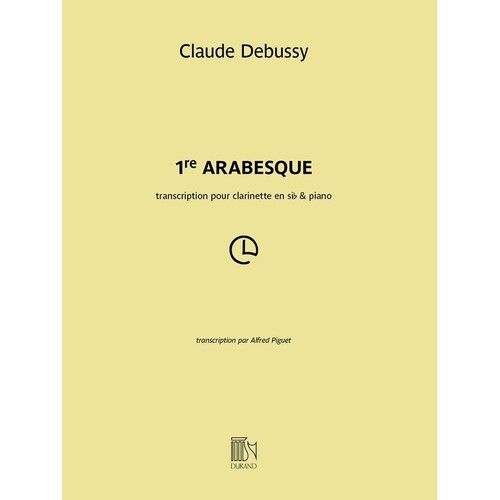 Debussy - Arabesque No 1 For Clarinet/Piano (Softcover Book)