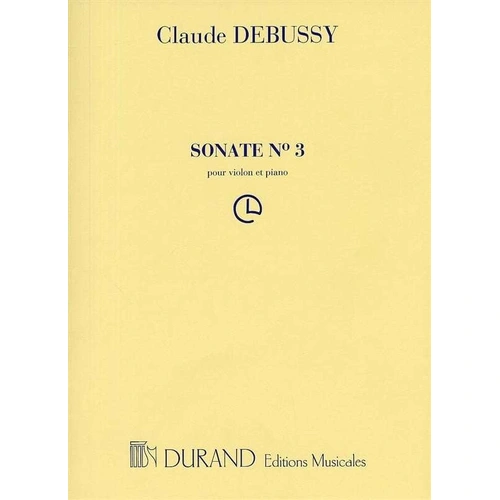 Debussy - Sonata No. 3 G Minor for Violin and Piano, Durand Editions Musicales, 1 Page