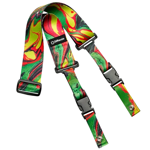 Dimarzio Steve Vai Clip Lock Green Universe Guitar Strap