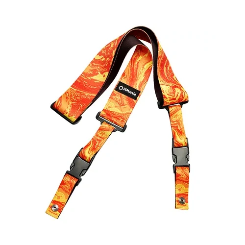 Dimarzio Steve Vai Clip Lock Guitar Strap - 2" Orange Universe