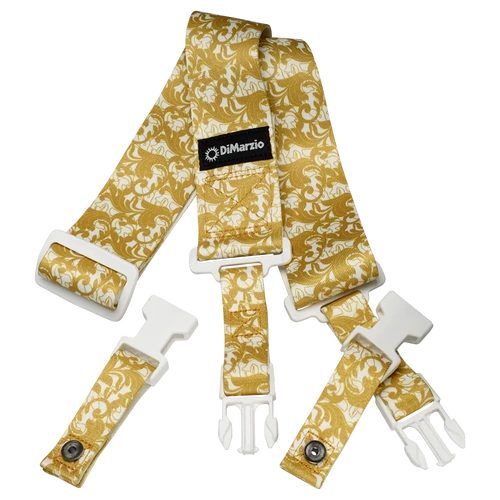 Dimarzio Utopia Cliplock Guitar Strap White/Gold