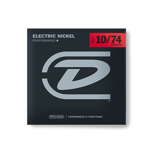 Dunlop Electric Guitar Strings 8 String Set Light Electric Nickel Wou