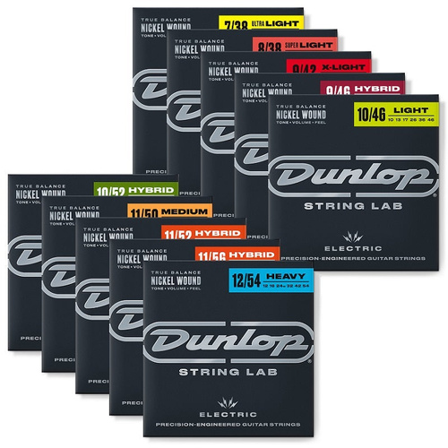 Dunlop Electric Guitar Nickel Wound String Set - Medium Extra Heavy Drop C 11-56