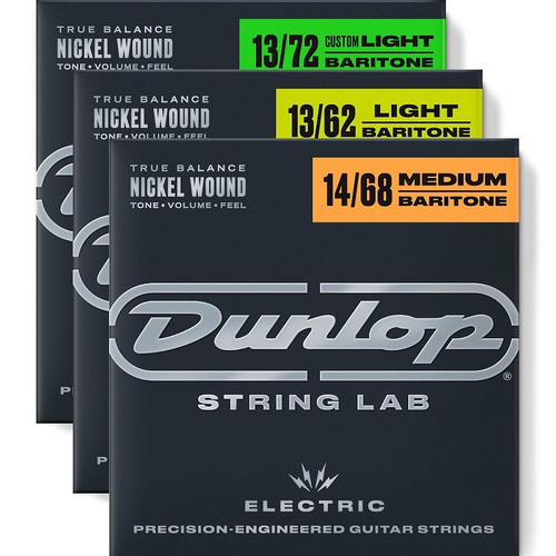 Dunlop Baritone Electric Guitar String Set Custom Light 13-72