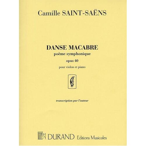 Saint-Saens - Danse Macabre Op 40 Violin/Piano Book