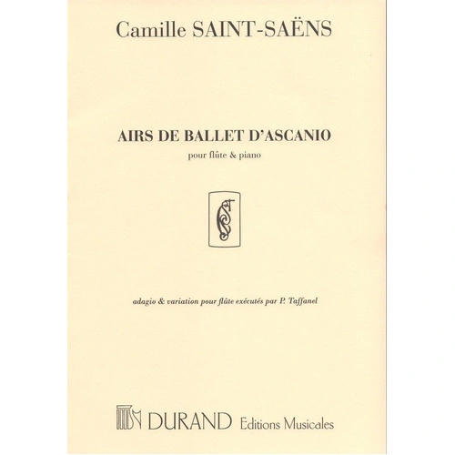 Saint Saens - Airs de Ballet d'Ascanio for Flute and Piano, Grade 7 Level, Durand Editions, 1 Page