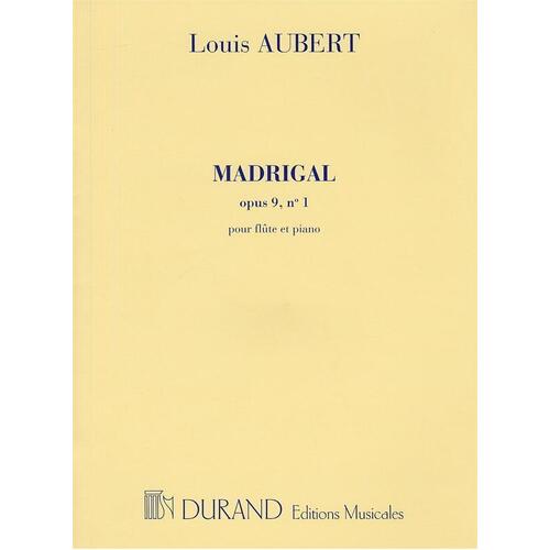 Aubert - Magrigal Flute/Piano (Softcover Book)