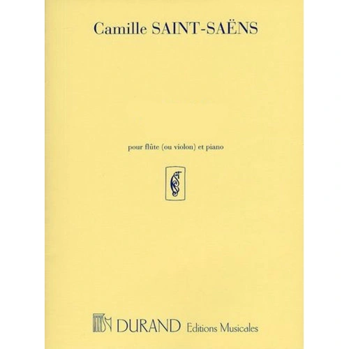 Saint Saens Odelette Op. 162 for Flute and Piano, Advanced Level, 7 Minutes, Durand Editions Musicales