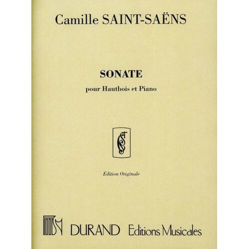 Saint-Saens - Sonata Op 166 Oboe/Piano (Softcover Book)