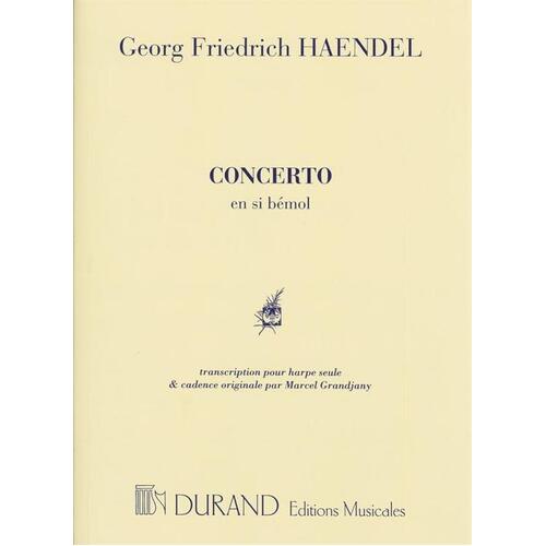 Handel - Concerto B Flat Harp Ed Grandjany (Softcover Book)