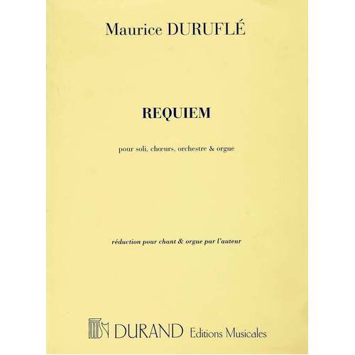 Requiem Op 9 Vocal Score Book