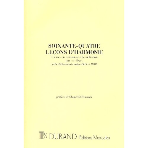 Lecons Dharmonie 64 Offertes En Hommage A Gallo Book