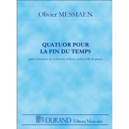 Messiaen - Quatuor Pour Le Fin Du Temps Study Score Book