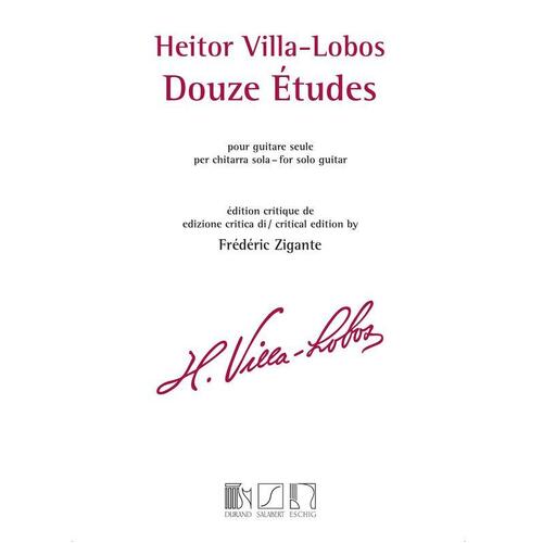 Villa-Lobas - 12 Etudes For Guitar (Softcover Book)