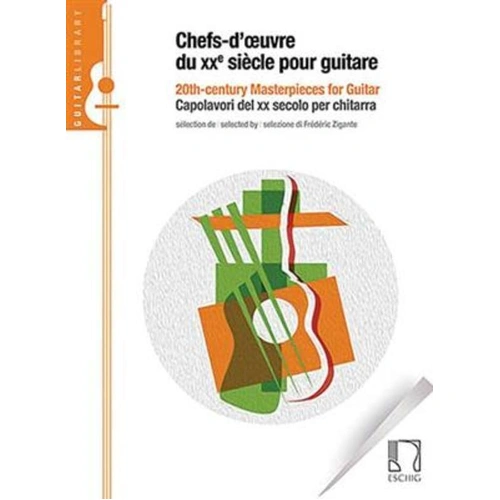 20th Century Masterpieces for Guitar by Max Eschig - Guitar Solo Format