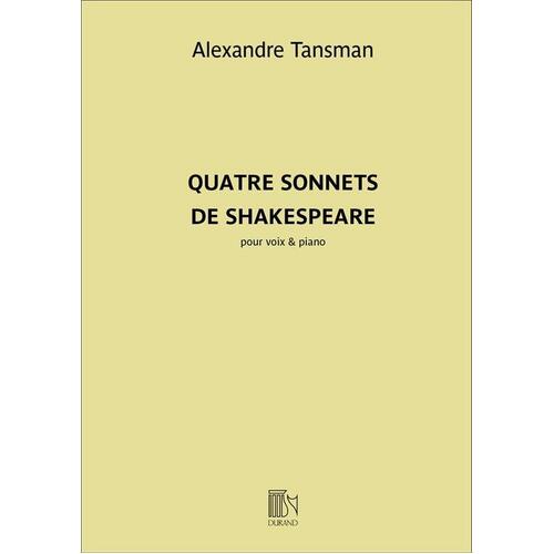 Tansman - Quatre Sonnets De Shakespeare Voice/Piano (Softcover Book)