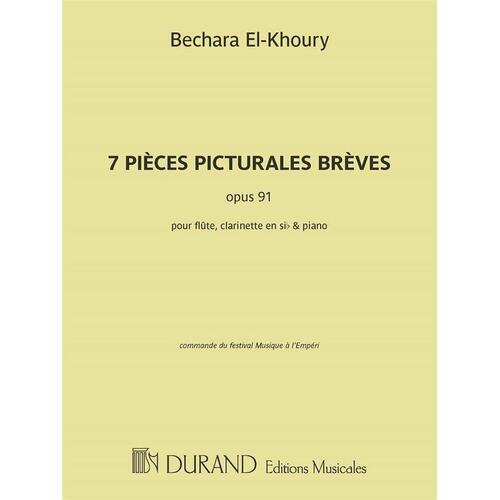 7 Pieces Picturales Breves Op 91 Flute/Clarinet/Piano (Music Score/Parts) Book