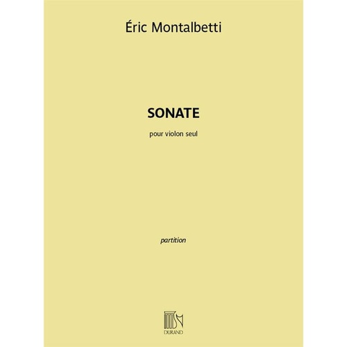 Montalbetti - Sonata For Violin Solo Book