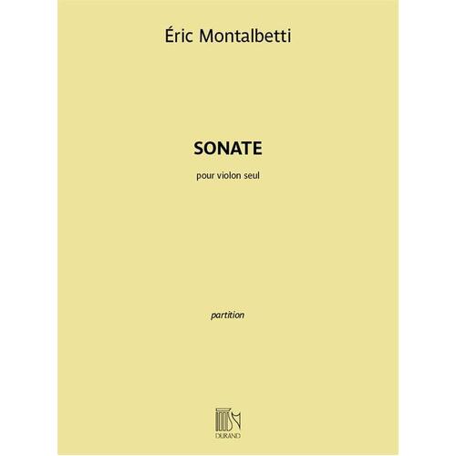 Montalbetti - Sonata For Violin Solo (Softcover Book)