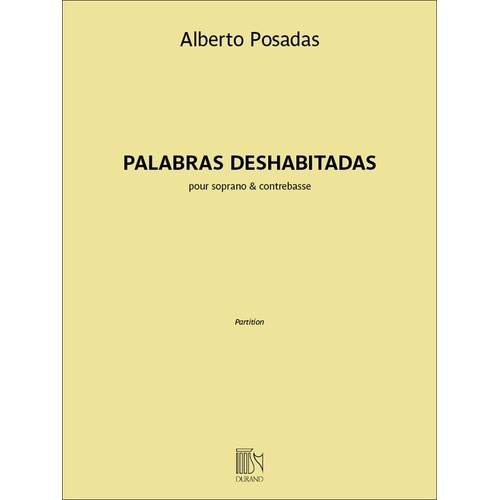 Posadas - Palabras Deshabitadas Soprano/Double Bass
