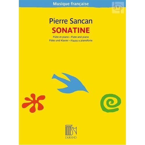 Sancan Sonatine for Flute and Piano, Durand Editions Musicales, 46 Pages, Musique Francaise Series