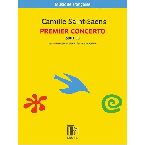 Saint-Saens - Concerto No 1 A Minor Op 33 for Cello/Piano, Durand Editions Musicales