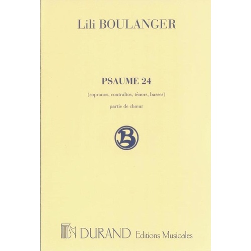 Boulanger - Psaume 24 SATB Choral Score Book