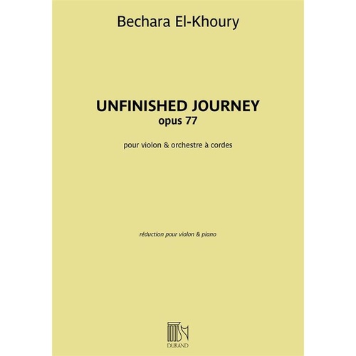El-Khoury - Unfinished Journey Op 77 Violin/Piano Book