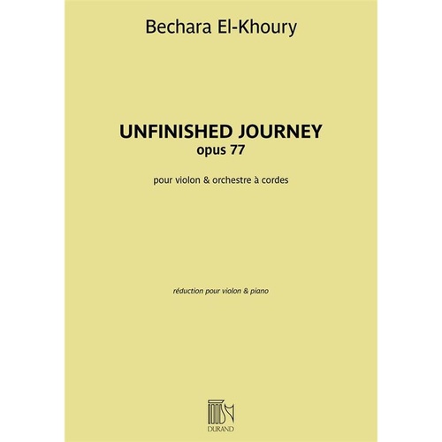 El-Khoury - Unfinished Journey Op 77 Violin/Piano Book