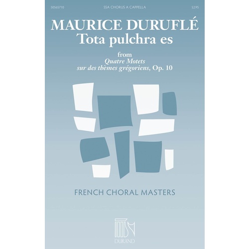 Tota Pulchra Es SATB A Cappella Book