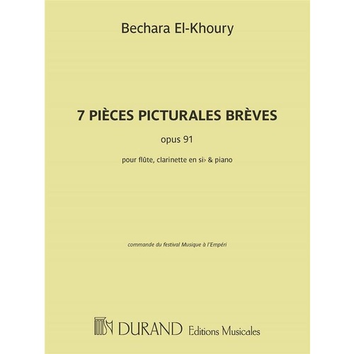 7 Pieces Picturales Breves Op 91 Flute/Clarinet/Piano Book