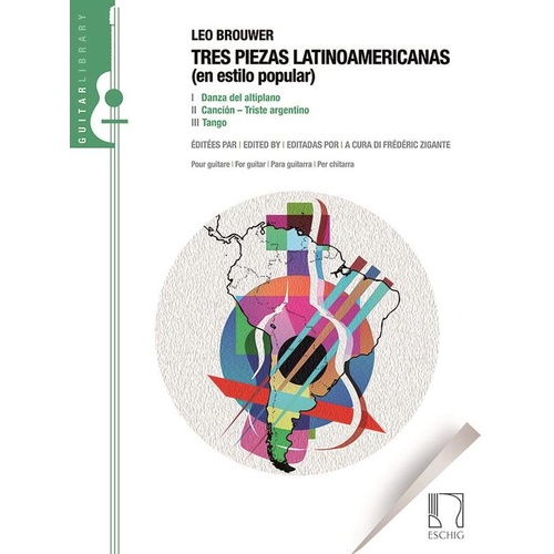 Brouwer - Tres Piezas Latinoamericanas Guitar Book