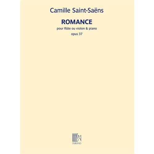 Saint-Saens - Romance Op 37 Flute Or Violin/Piano Book