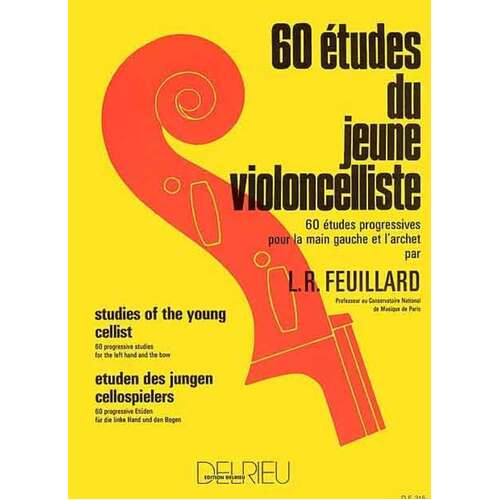 Feuillard - 60 Studies Of The Young Cellist (Softcover Book)