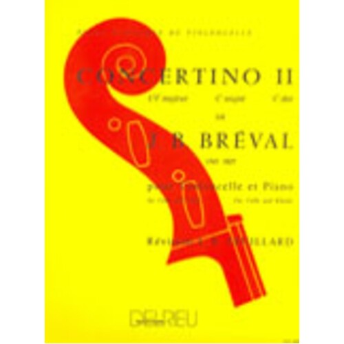 Breval - Concertino No 2 C Major Cello/Piano (Softcover Book)