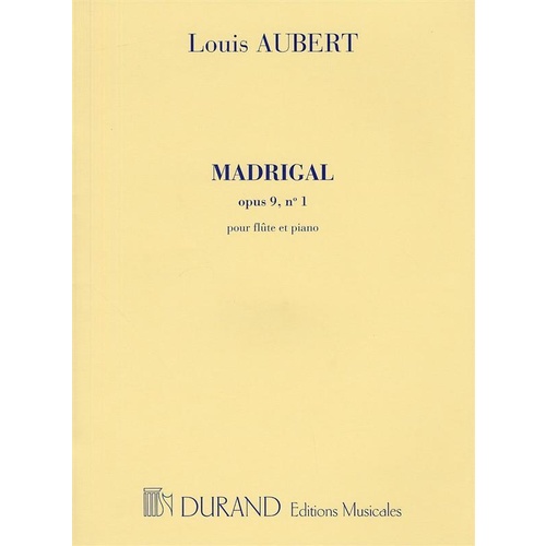 Aubert - Magrigal Flute/Piano Book