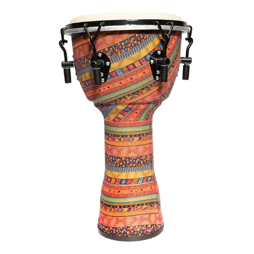 Drumfire 10" Tuneable Djembe with Synthetic Head and Gig Bag - Multicolour
